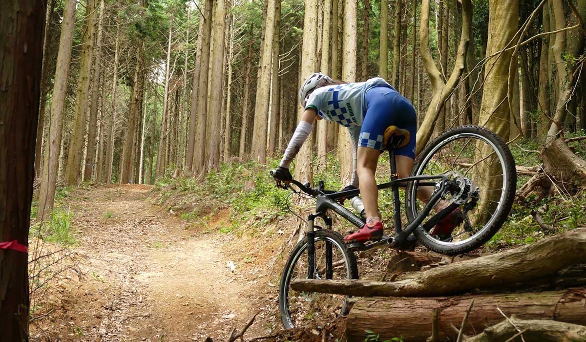 マウンテンバイク（MTB）家族　坂口姉妹イベント参加風景写真