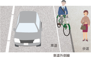 自転車は車道を走るのが原則